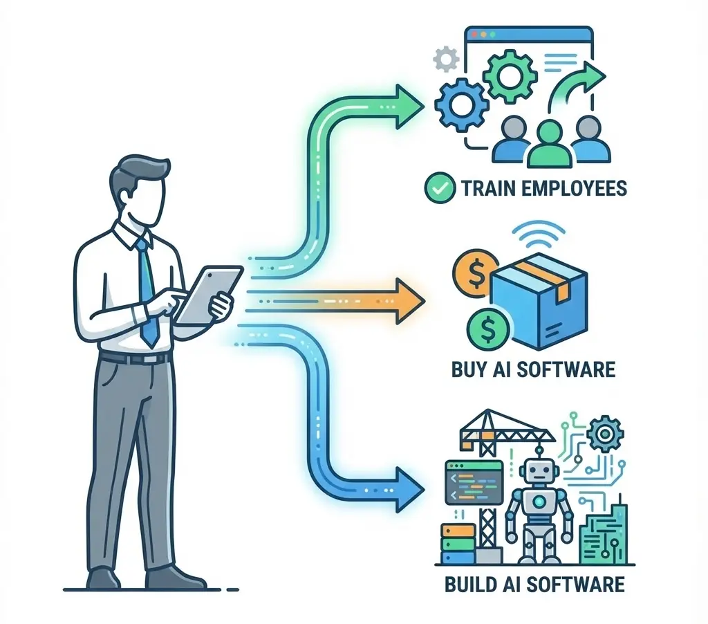 The "Train, Buy, or Build" Framework: How to Solve Business Problems in the AI Era